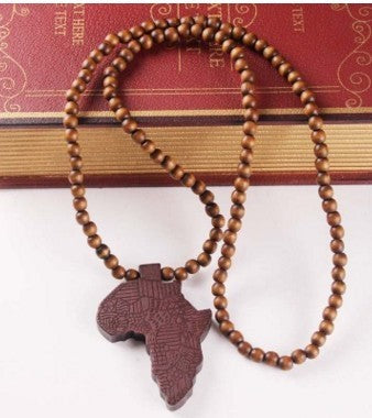 Fashion Wood Made Stylish Africa Map Pendant
