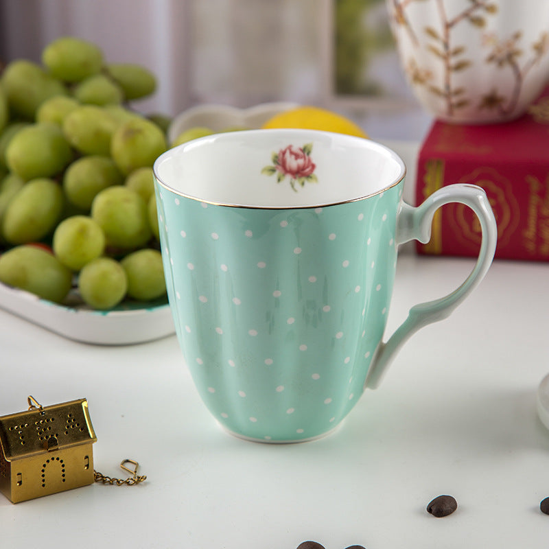 Bone China Mug, Ceramic Mug, Large Capacity Water Cup
