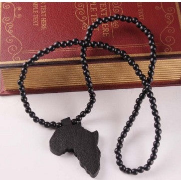 Fashion Wood Made Stylish Africa Map Pendant