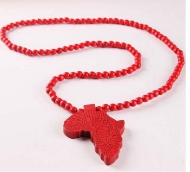 Fashion Wood Made Stylish Africa Map Pendant