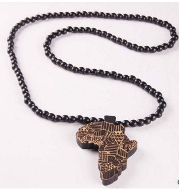 Fashion Wood Made Stylish Africa Map Pendant