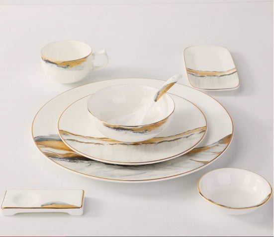Bone China Hotel Tableware Set Chinese Style