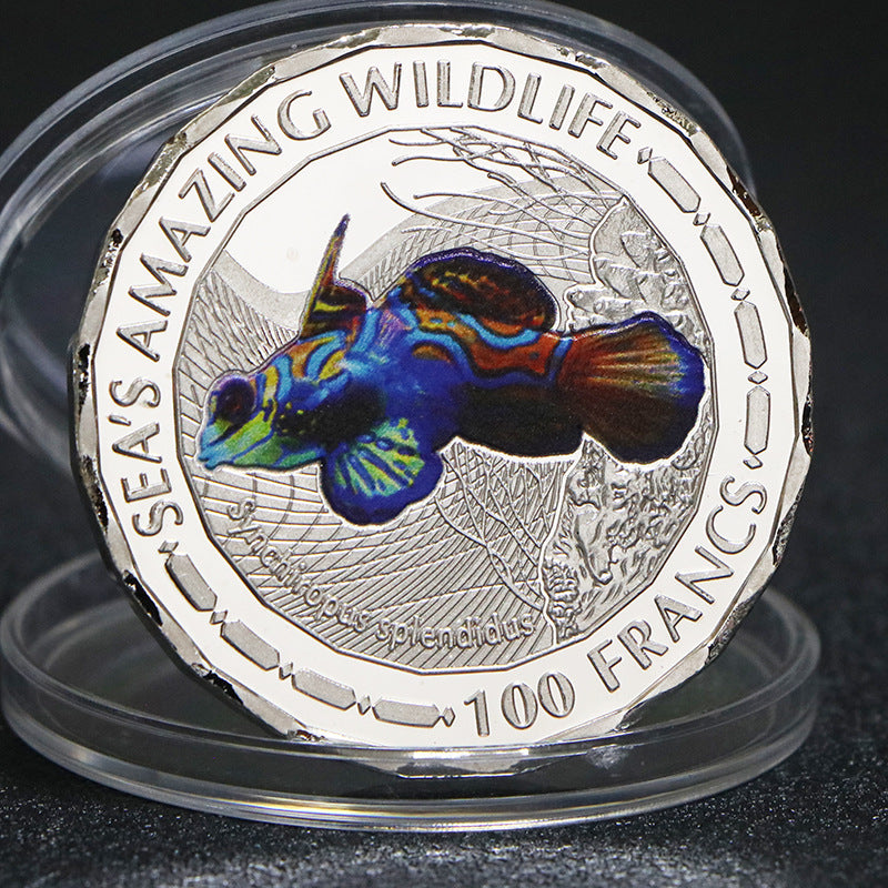 Africa Tropical Fish Commemorative Coin Marine Animals