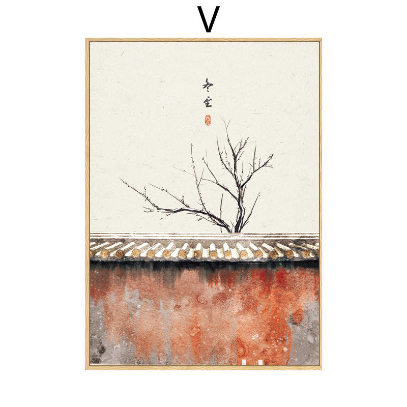China 24 Solar Terms Landscape Canvas Painting Core