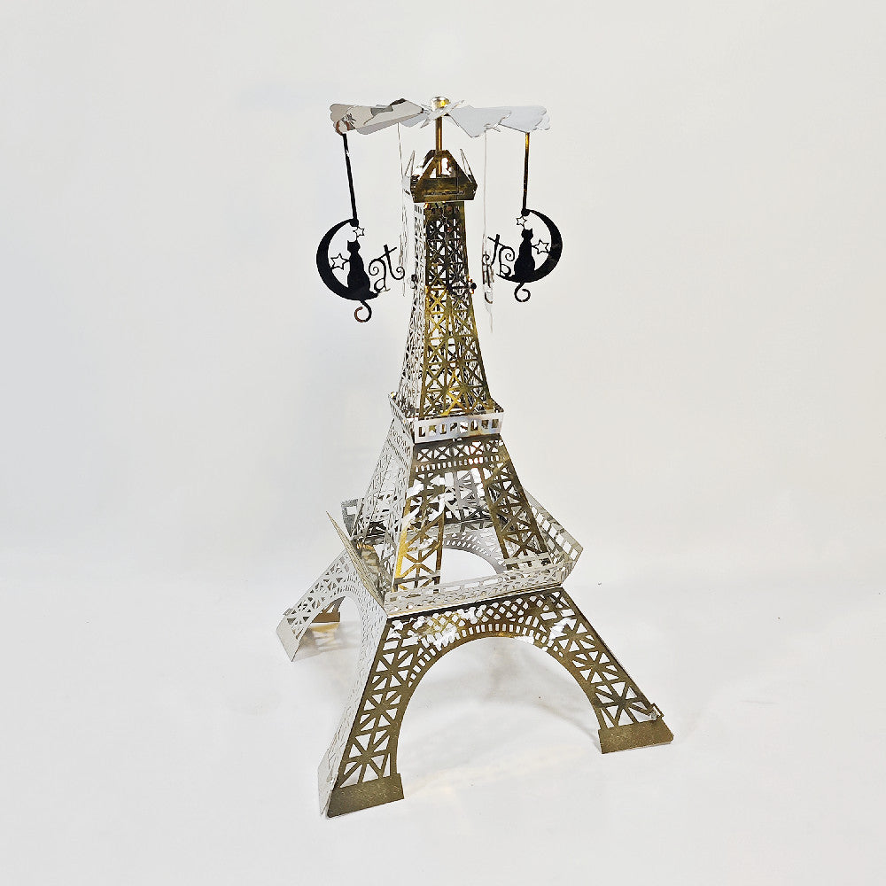 Paris Tower Aromatherapy Revolving Scenic Lantern Rotating Candlestick