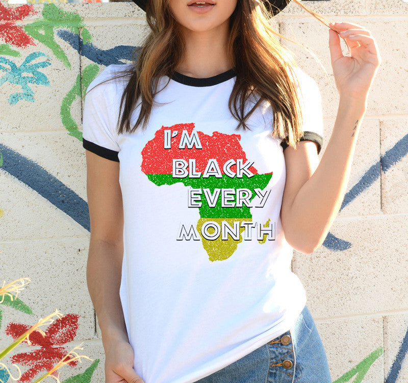 Africa Map Graphic T Shirt for Women  ,Printed T-shirt