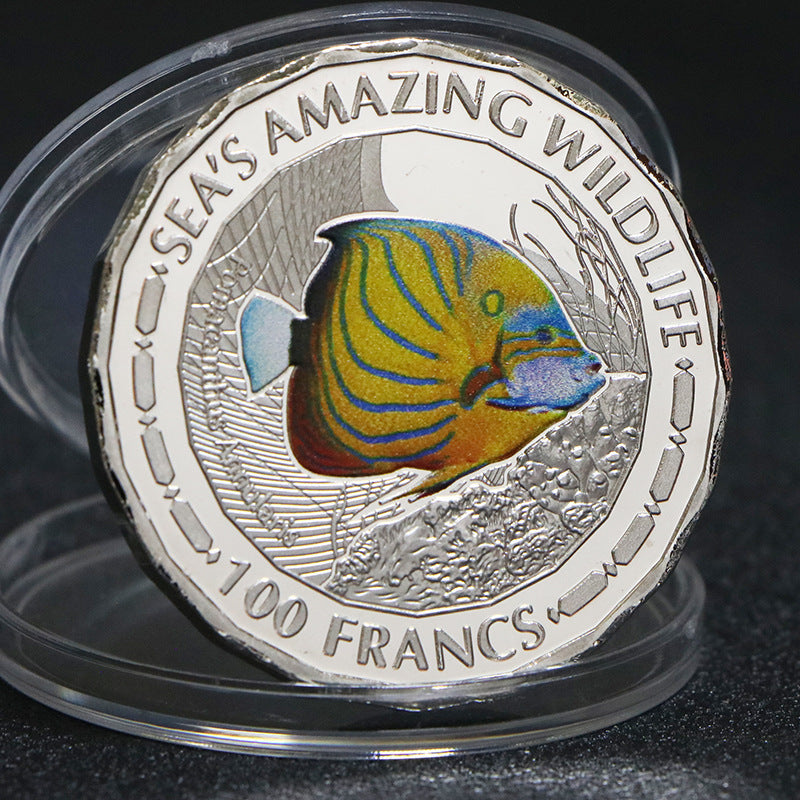 Africa Tropical Fish Commemorative Coin Marine Animals