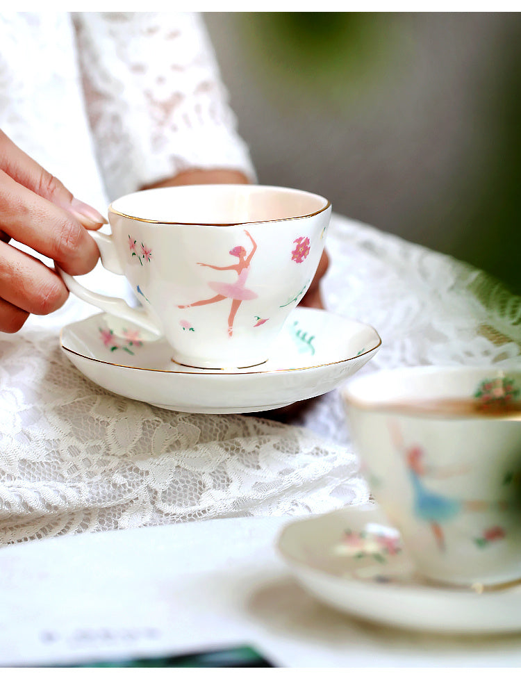 British Bone China Ceramic Tea Set Cup And Saucer Set