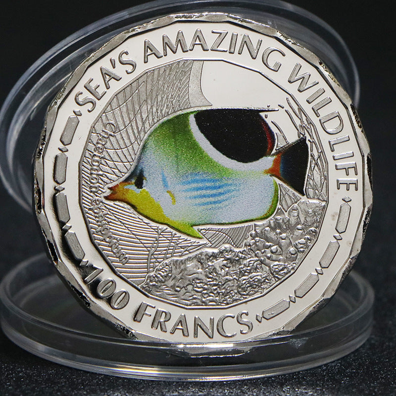 Africa Tropical Fish Commemorative Coin Marine Animals