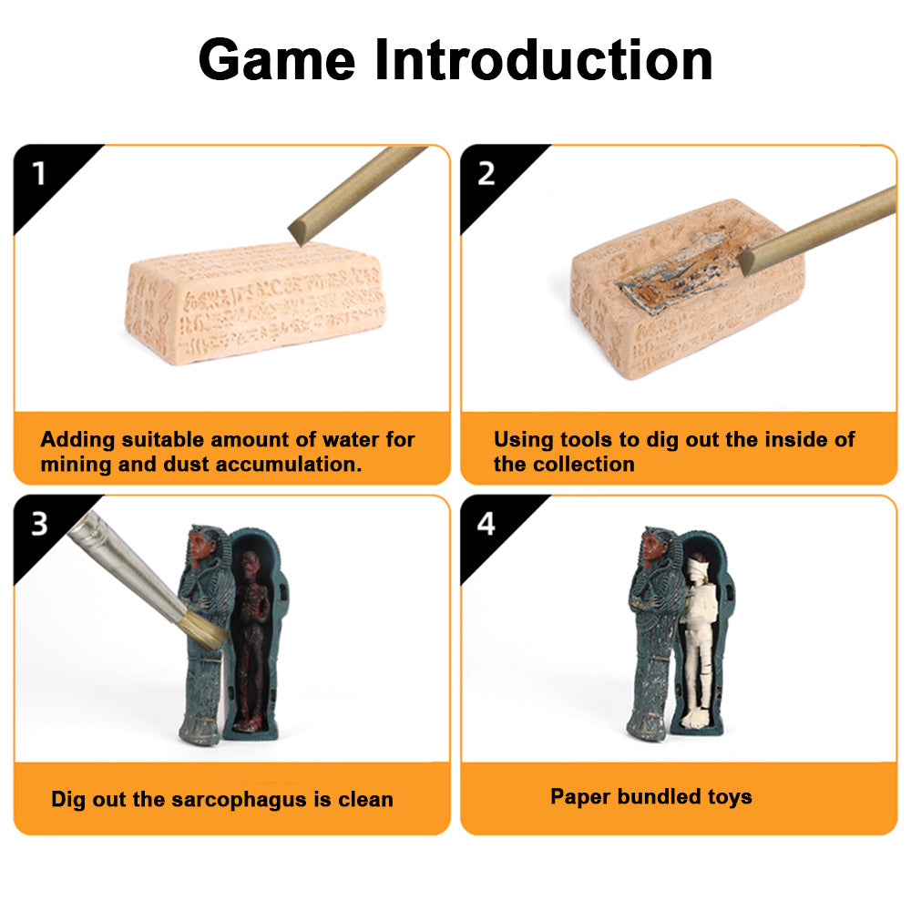 Ancient Egypt Archaeology Mummy Diy Hand Excavation Toys