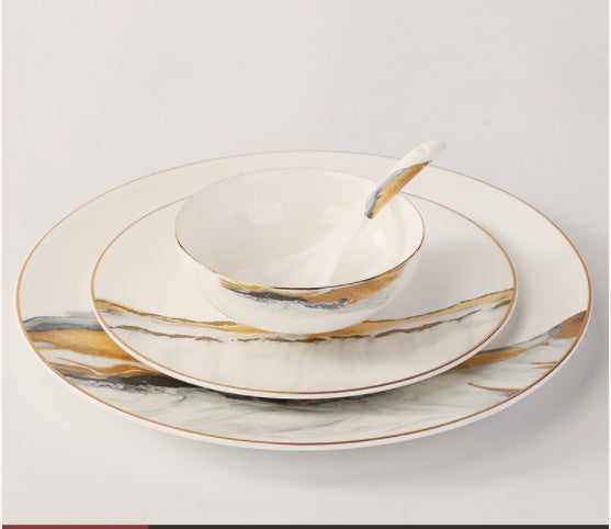Bone China Hotel Tableware Set Chinese Style
