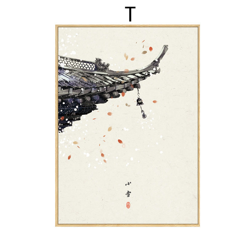 China 24 Solar Terms Landscape Canvas Painting Core