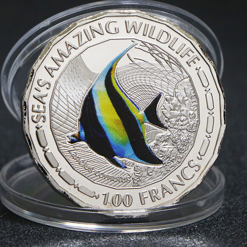 Africa Tropical Fish Commemorative Coin Marine Animals