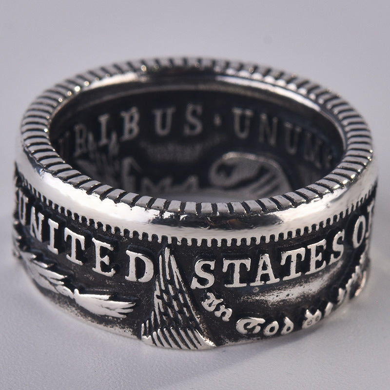 U.S. National Emblem Motto United As One Coin Ring