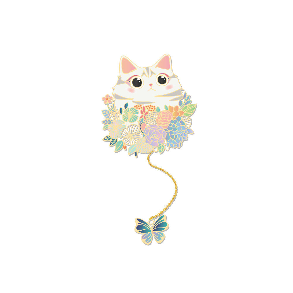 Cute Cat Metal Creative Art China-Chic Bookmark
