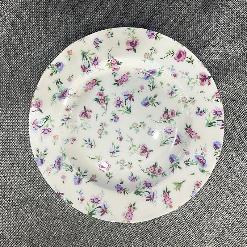 Creative Bone China Plate Household Ceramic Flat Plate