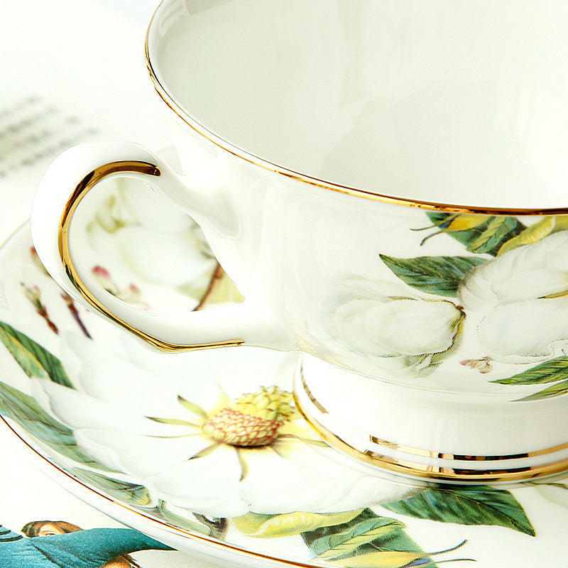 Household British Bone China Coffee Cup Set