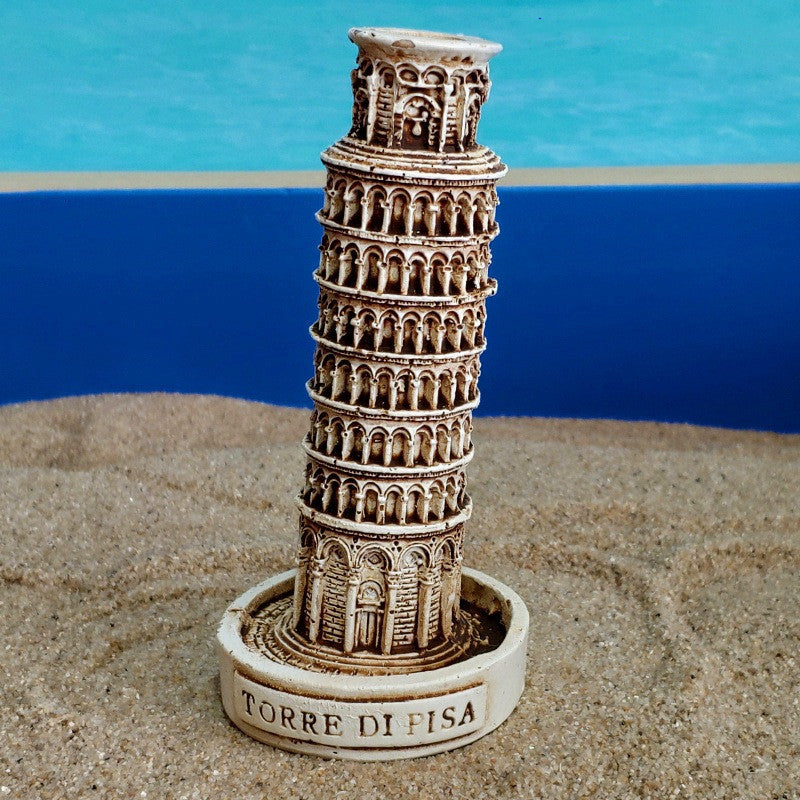 Italian Leaning Tower Of Pisa Sand Set Psychological Sand Table Accessories Resin Ornament