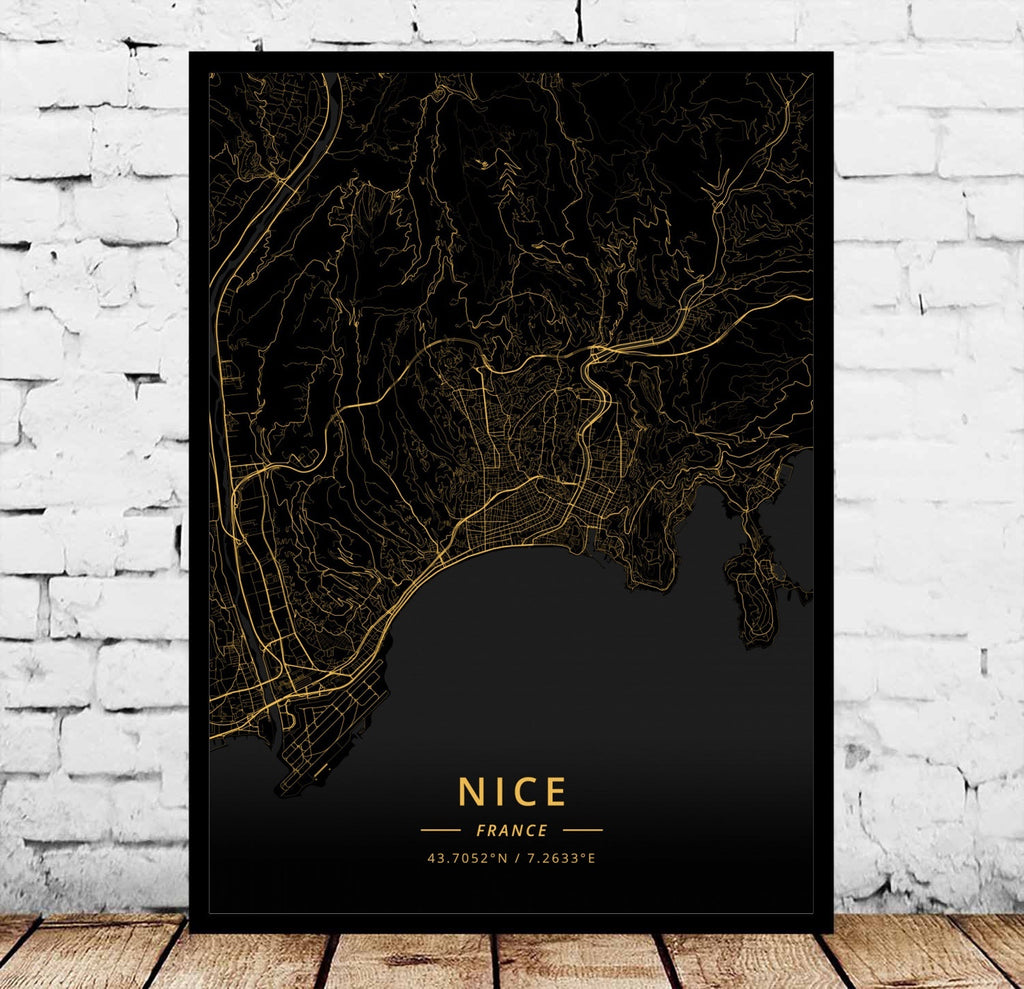 Paris Marseille Metz Poster Canvas Painting