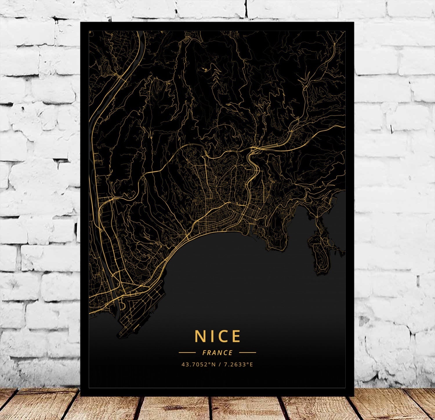 Paris Marseille Metz Poster Canvas Painting
