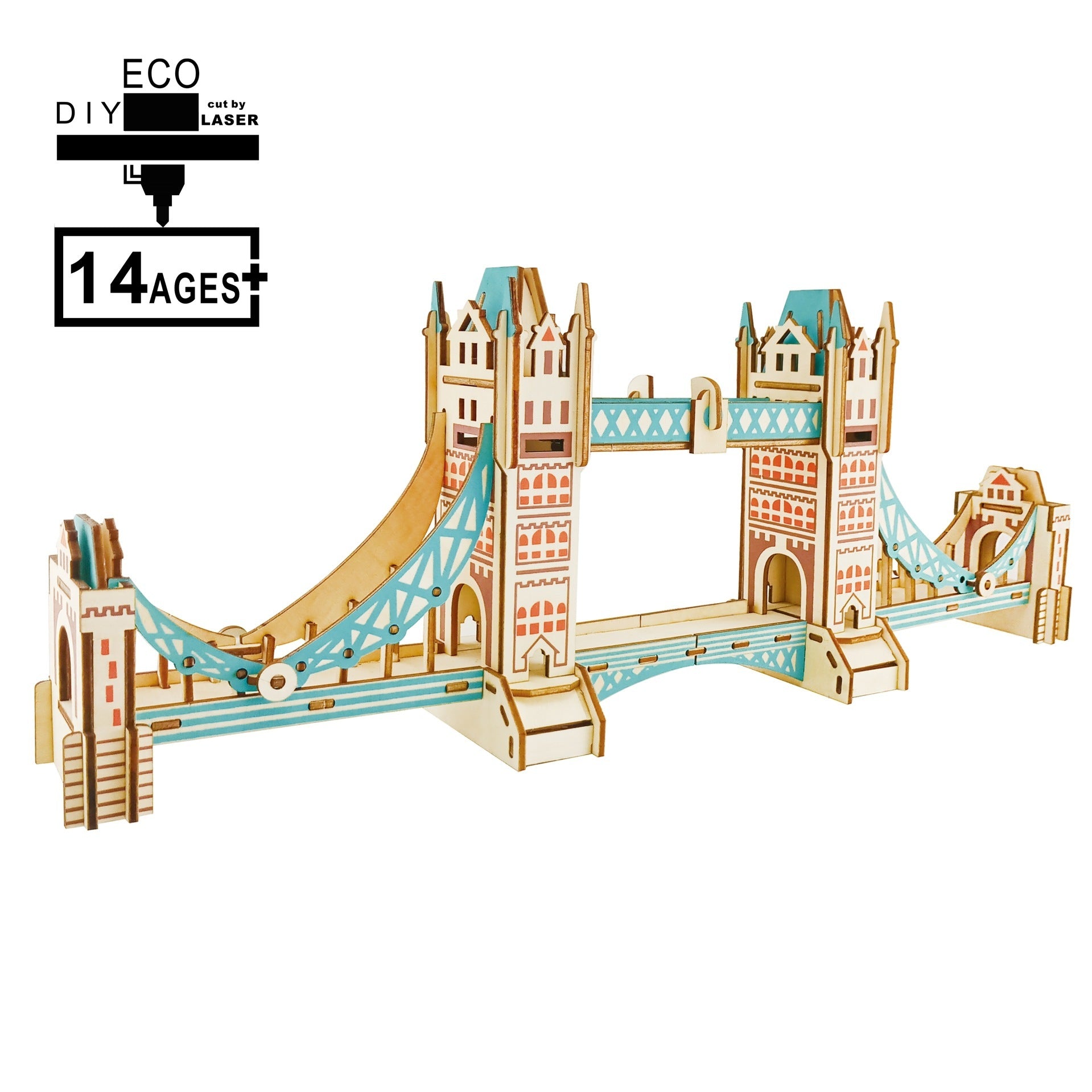 London Tower Bridge Three-dimensional Jigsaw Puzzle DIY Handmade