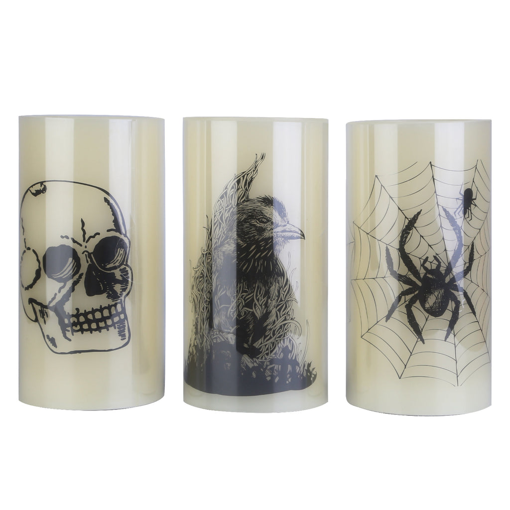 Halloween Flameless Candle Lamps, Set of 3 with 6-Hour Timer – image 10