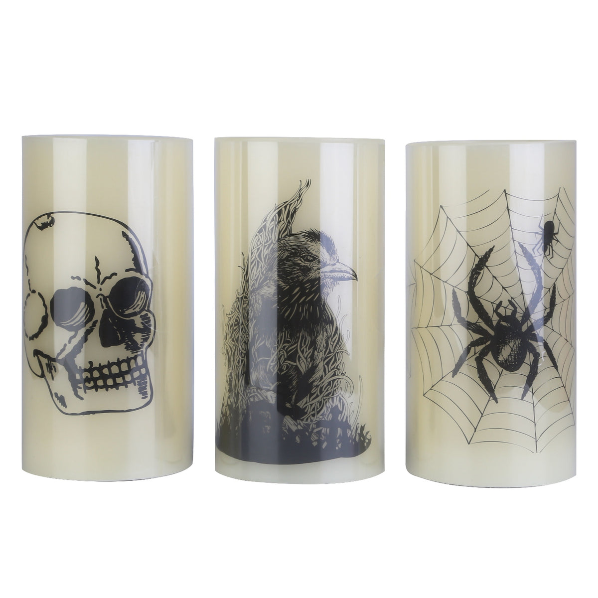 Halloween Flameless Candle Lamps, Set of 3 with 6-Hour Timer – image 10