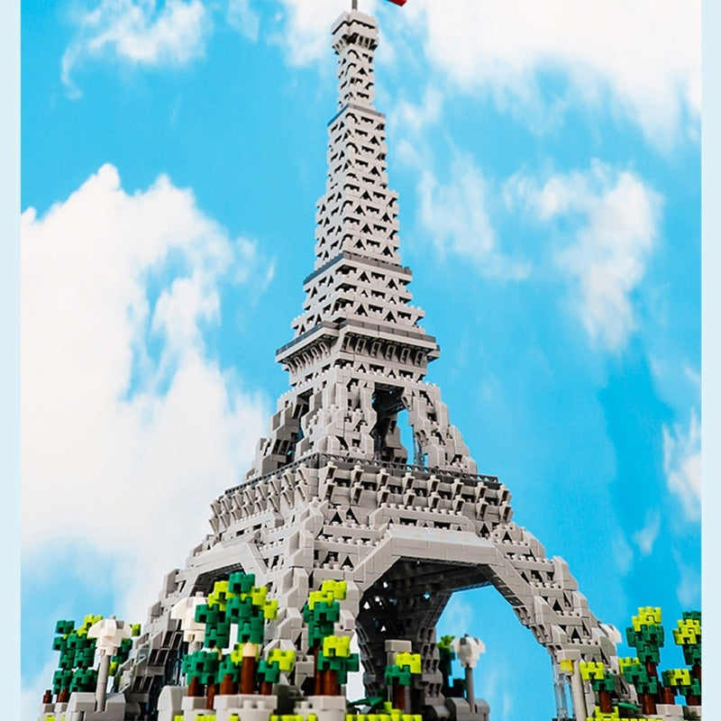 Paris Tower Building Blocks Assembling Small Particles World Architecture