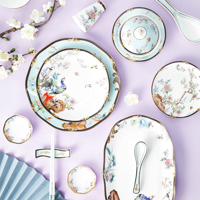 Creative Dishes And Dishes Set Household Chinese Bone China Tableware Set