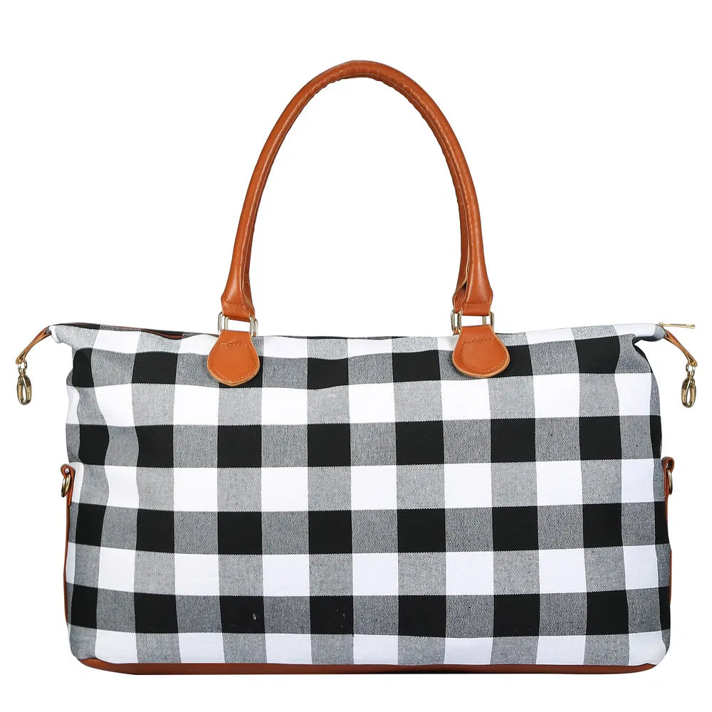 Buffalo Plaid Weekender Tote