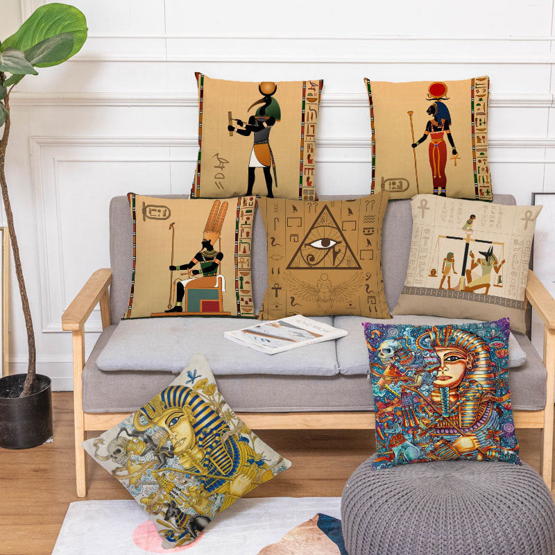 West Mount Egypt Ancient Egyptian Linen Pillowcase
