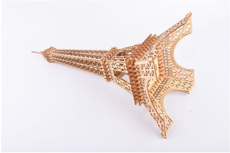 Little Paris Tower Color boxed 3D Wooden Model 3D Jigsaw Puzzle Laser Cutting Processing