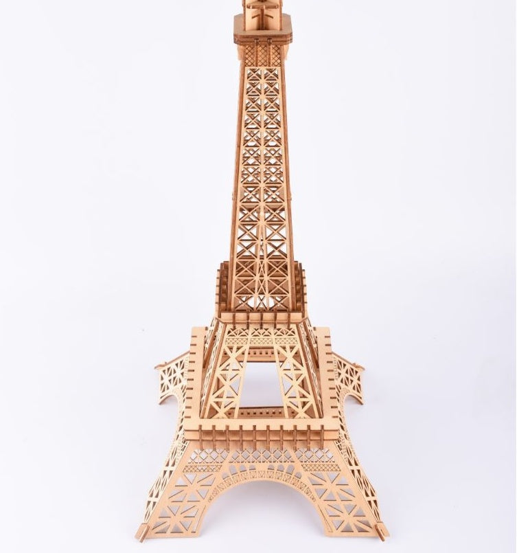 Little Paris Tower Color boxed 3D Wooden Model 3D Jigsaw Puzzle Laser Cutting Processing