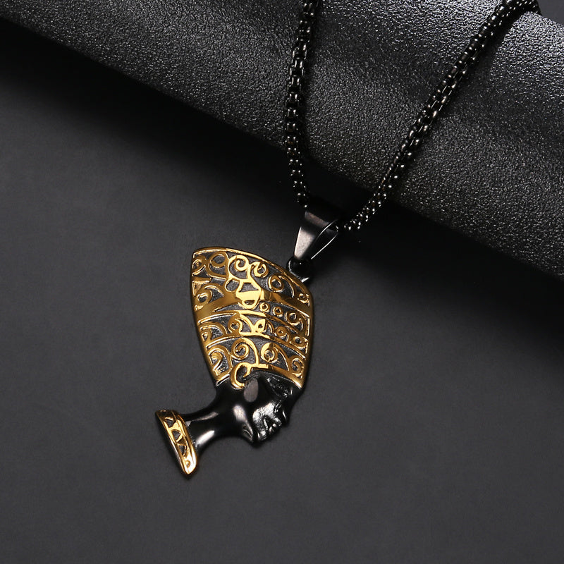 Fashionable Titanium Steel Ancient Cleopatra Pendant