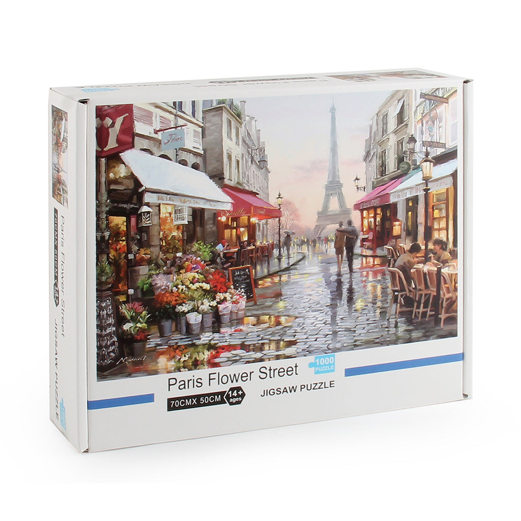 Eiffel Tower Flower Street Jigsaw