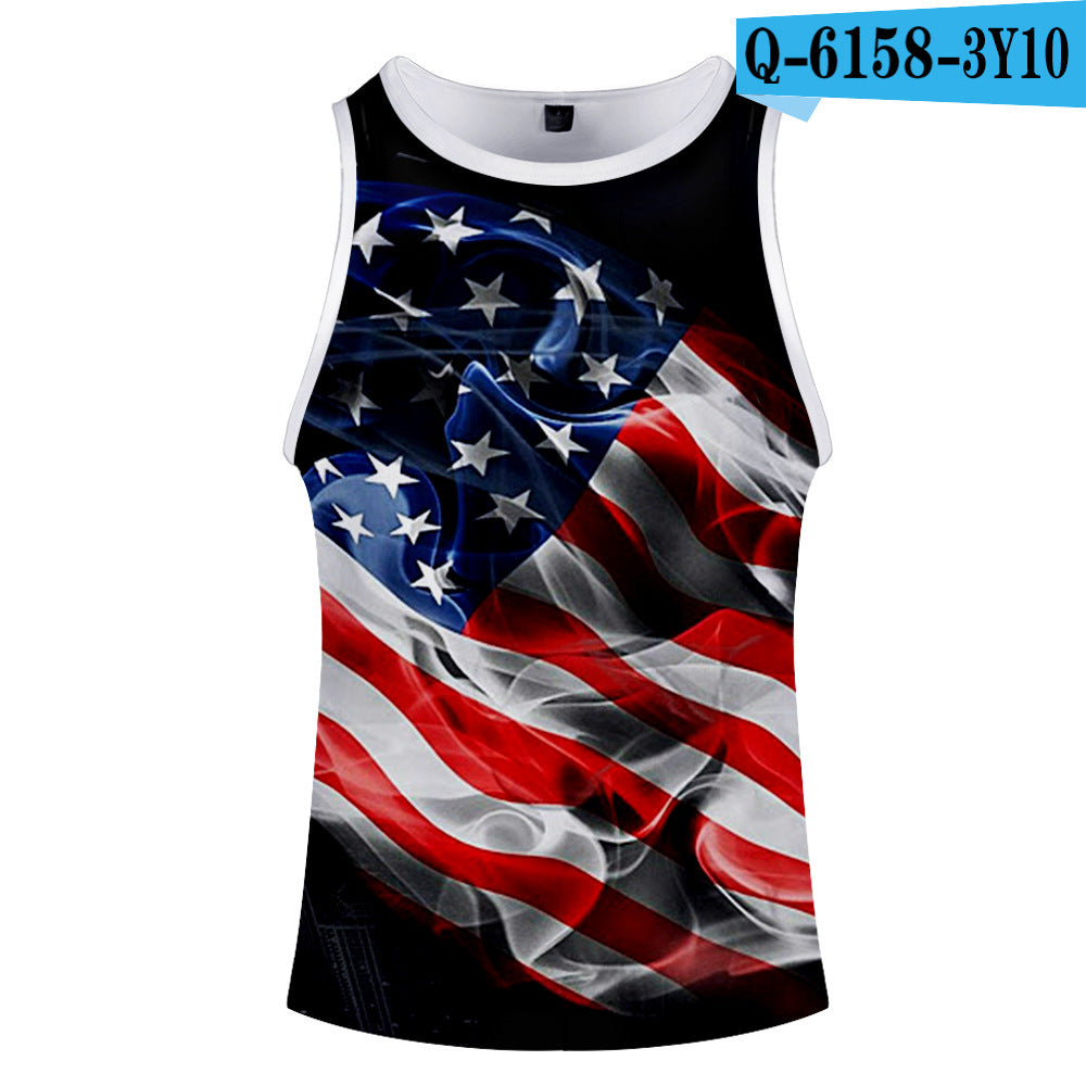 USA National flag print vest