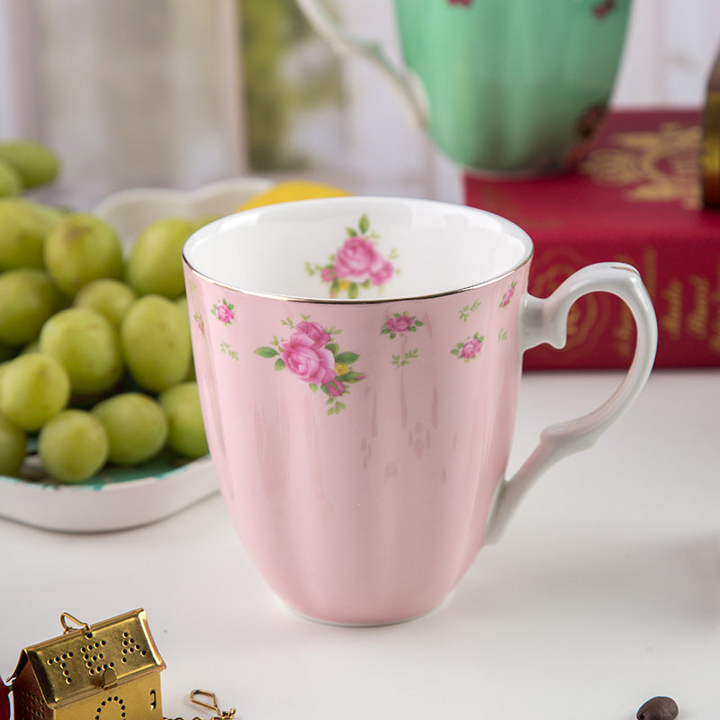 Bone China Mug, Ceramic Mug, Large Capacity Water Cup