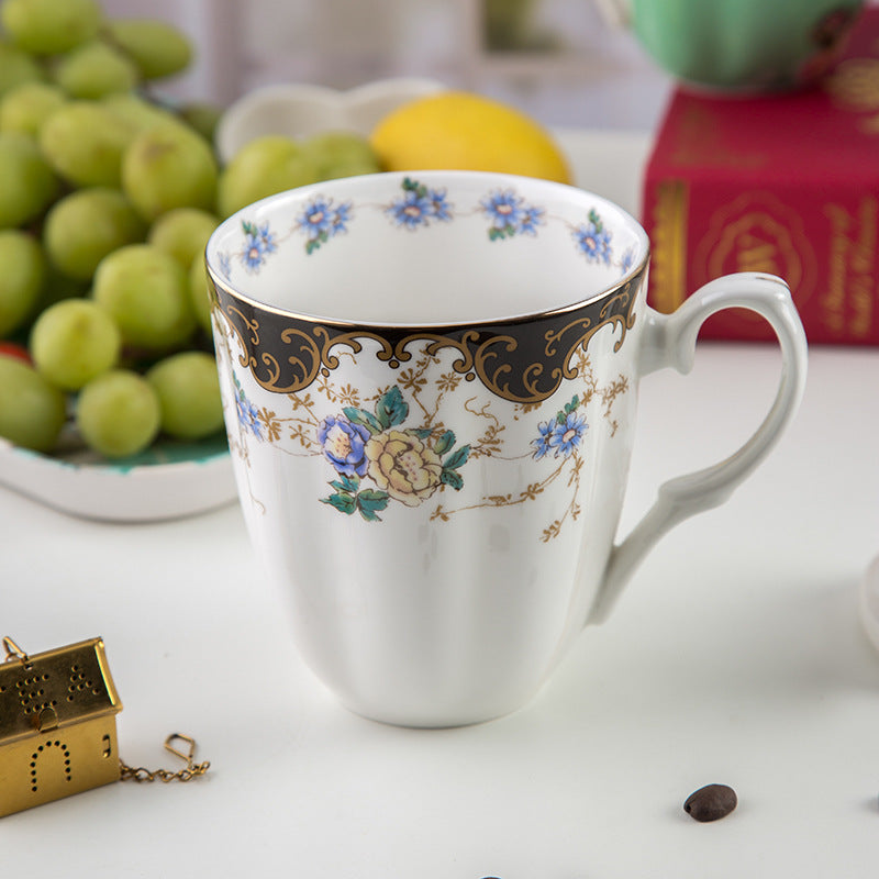 Bone China Mug, Ceramic Mug, Large Capacity Water Cup