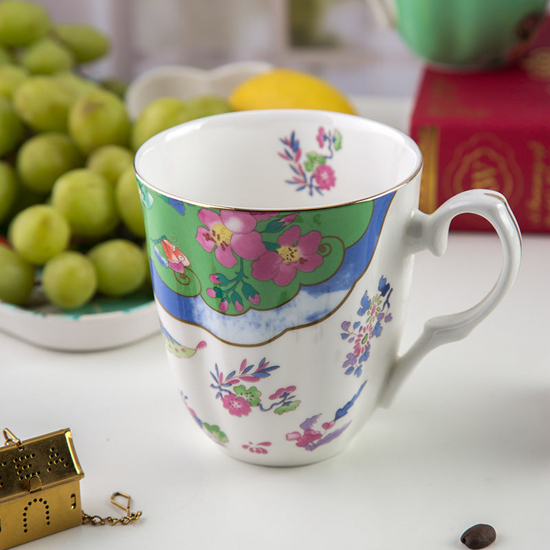 Bone China Mug, Ceramic Mug, Large Capacity Water Cup