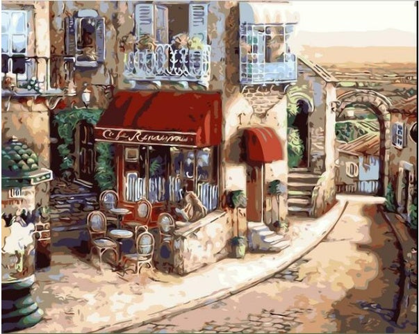 Italian Cafe-DIY Digital Painting Kit