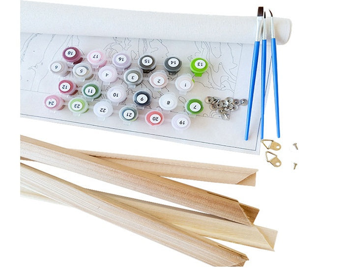 Lit Evening In Paris - DIY Painting By Numbers Kit