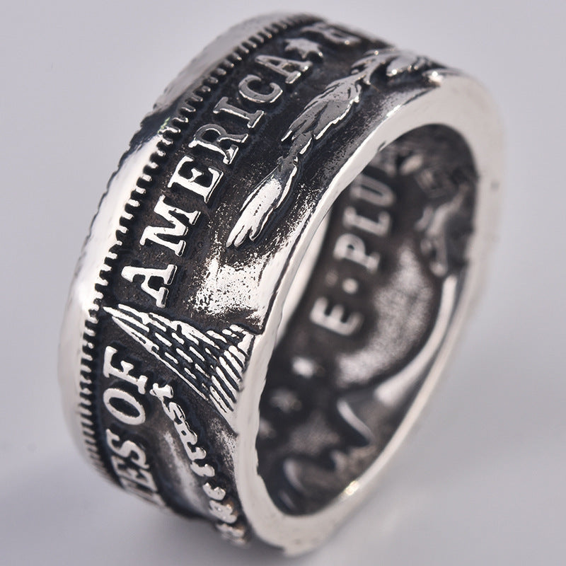 U.S. National Emblem Motto United As One Coin Ring