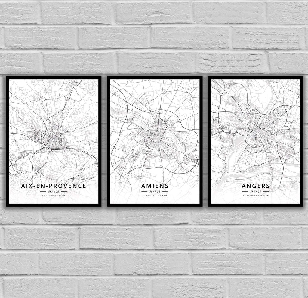 France City Map Poster Provence Canvas Painting