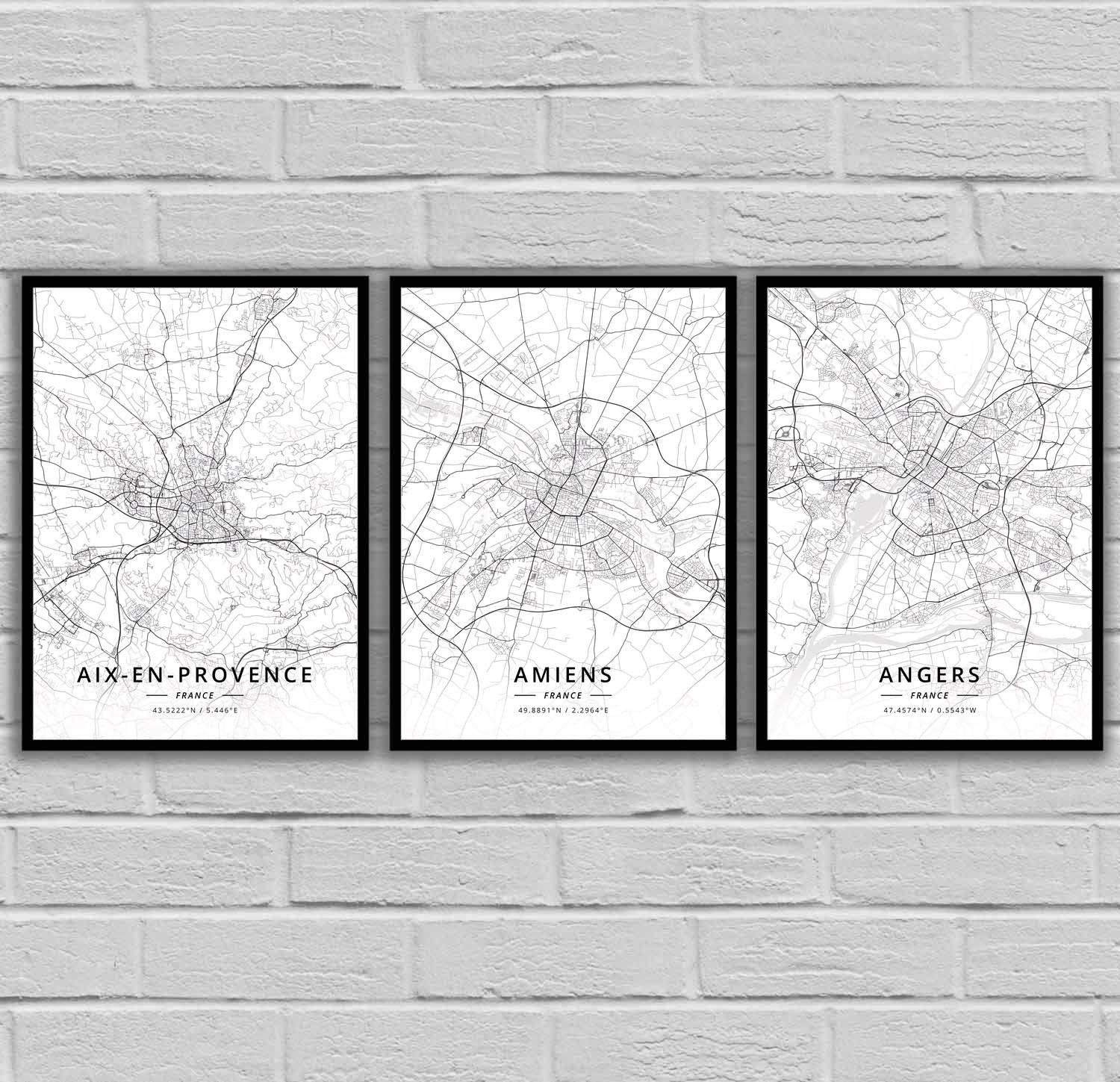 France City Map Poster Provence Canvas Painting