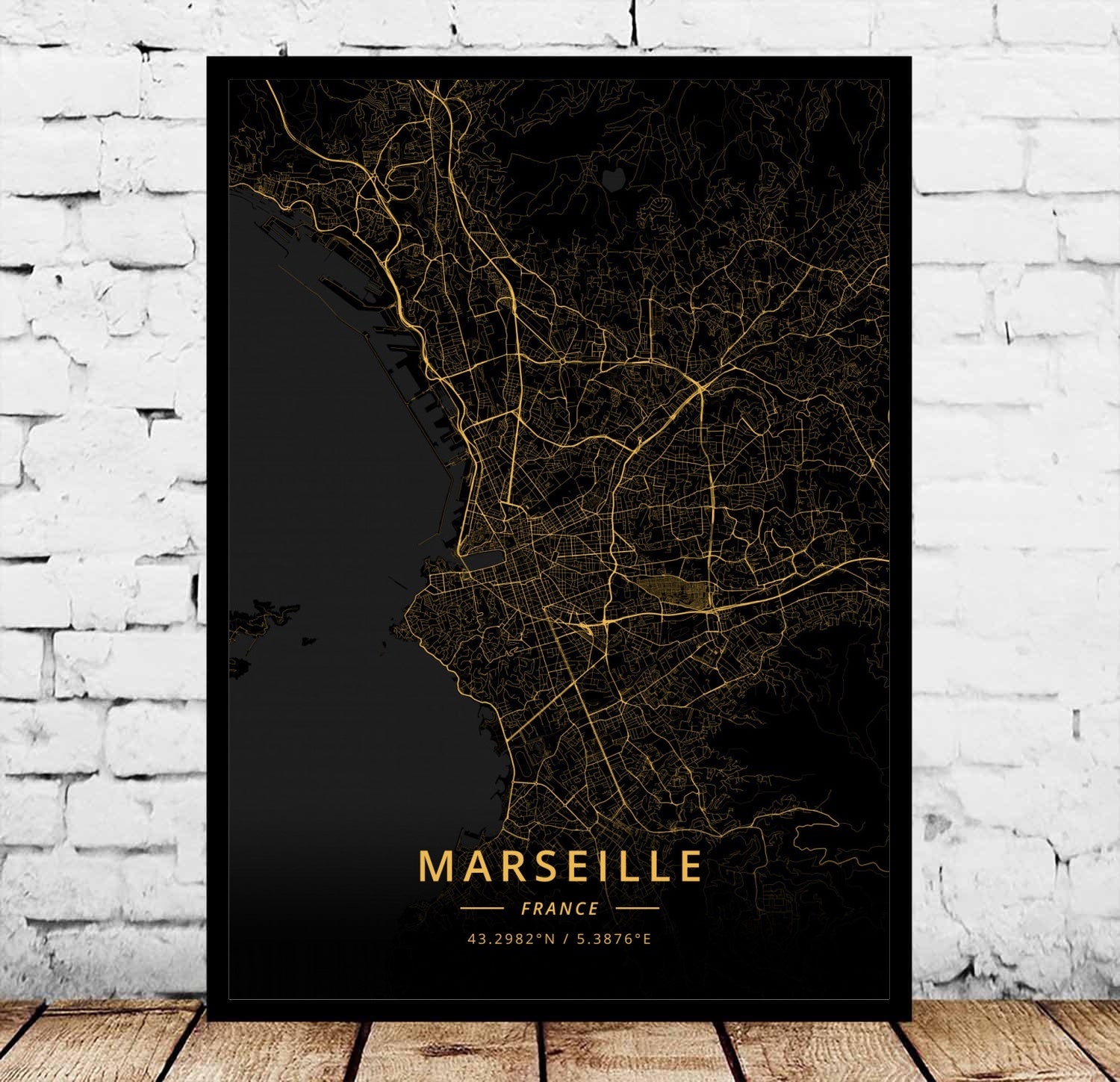 Paris Marseille Metz Poster Canvas Painting