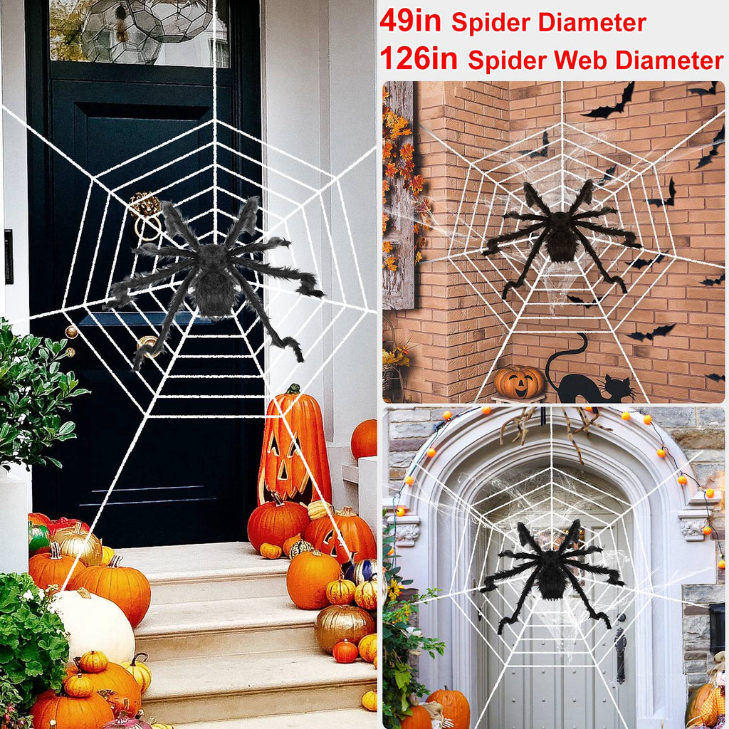 Giant 49 in Halloween Spider with 126 in Stretch Web – image 6