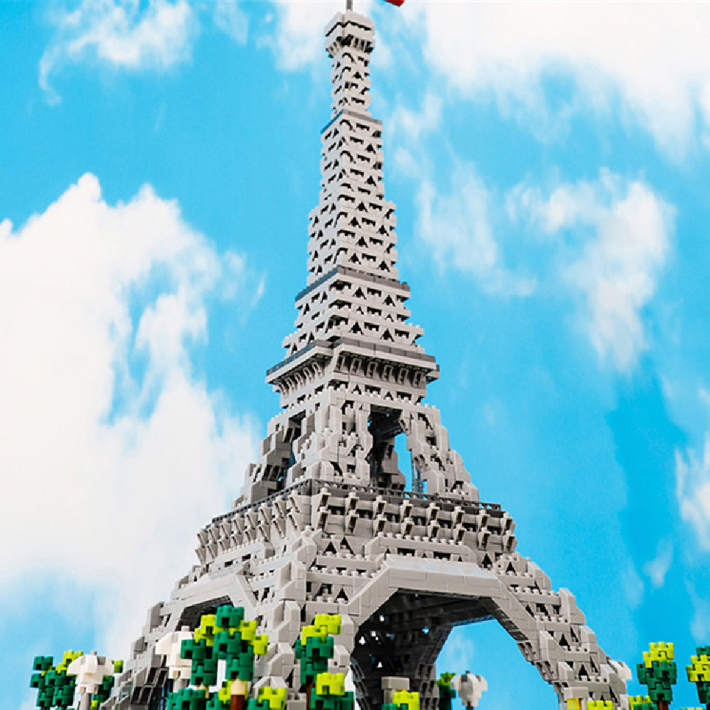 Paris Tower Building Blocks Assembling Small Particles World Architecture