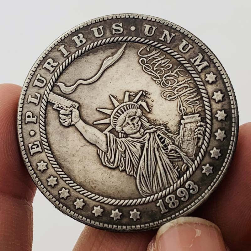Lady Liberty Sniper Brass Old Silver Coin
