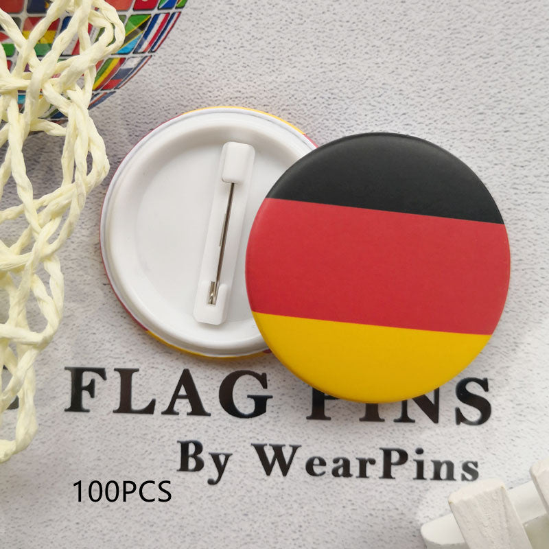 Germany Flag Map Rainbow Button Badge