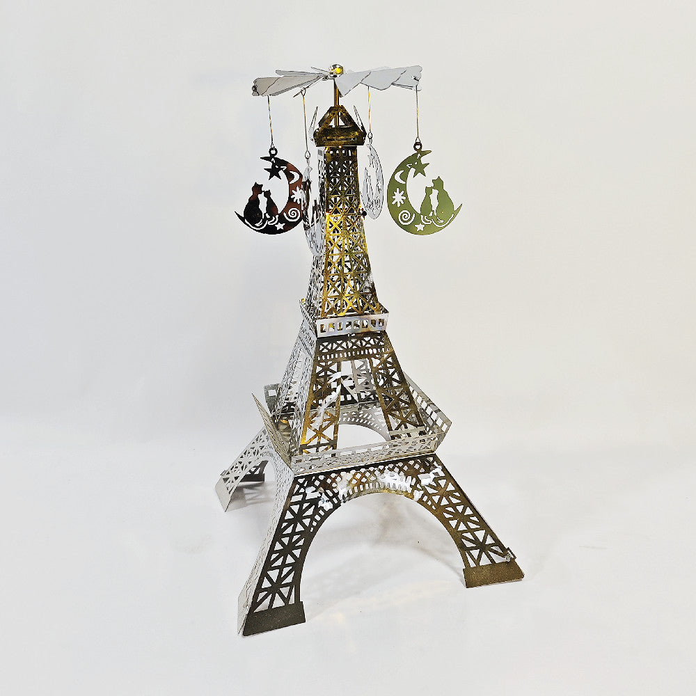 Paris Tower Aromatherapy Revolving Scenic Lantern Rotating Candlestick